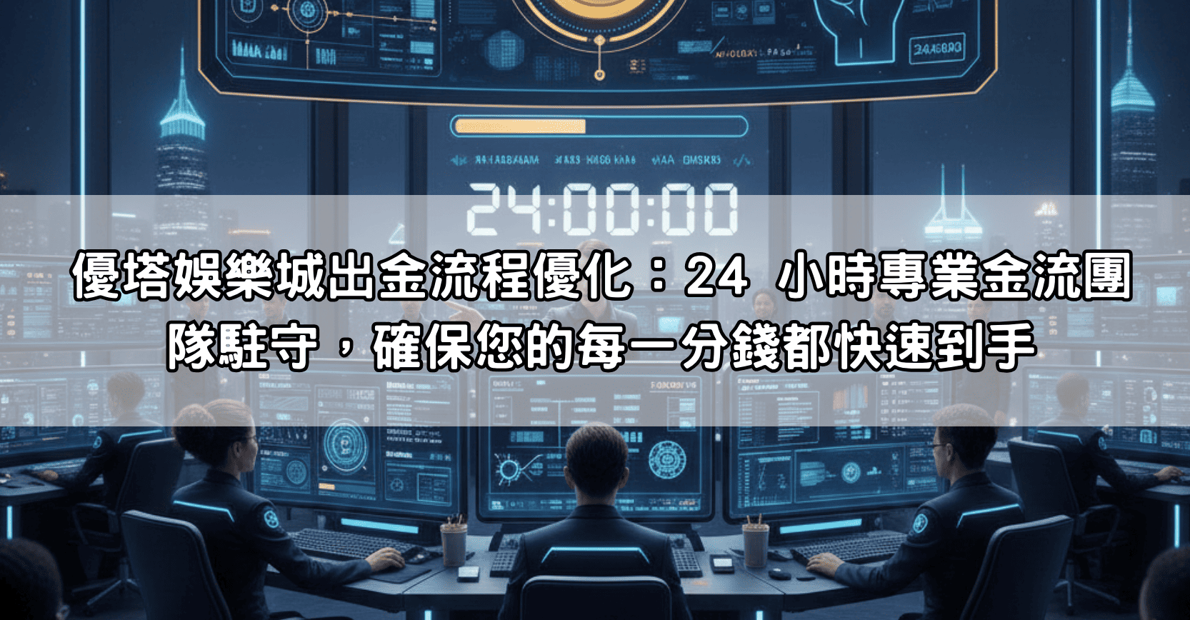 優塔娛樂城出金流程優化：24 小時專業金流團隊駐守，確保您的每一分錢都快速到手