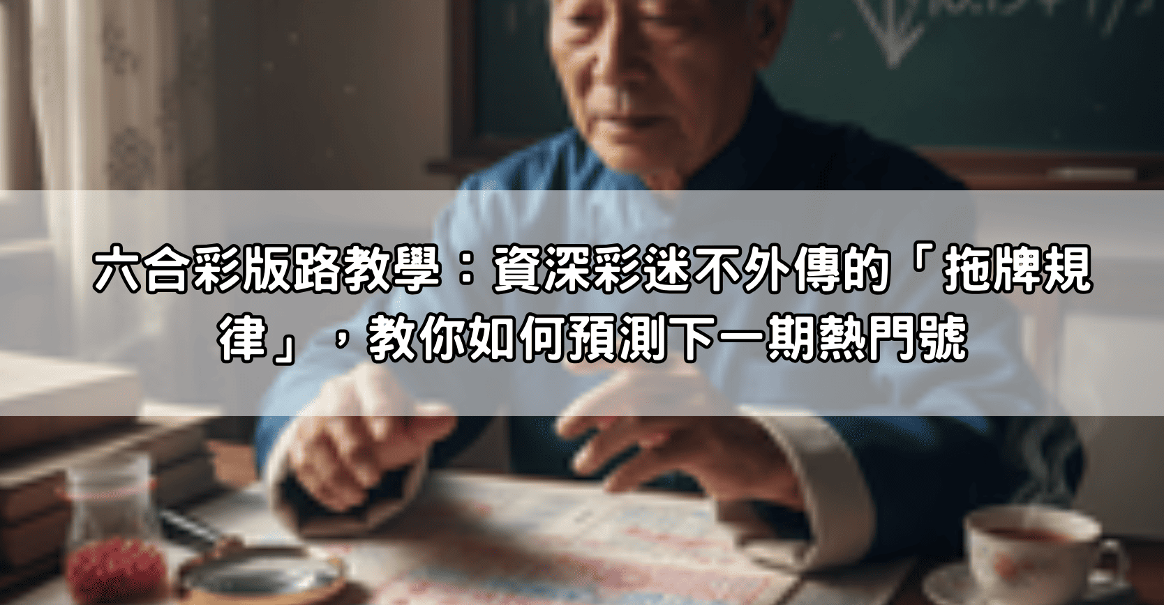 六合彩版路教學：資深彩迷不外傳的「拖牌規律」，教你如何預測下一期熱門號