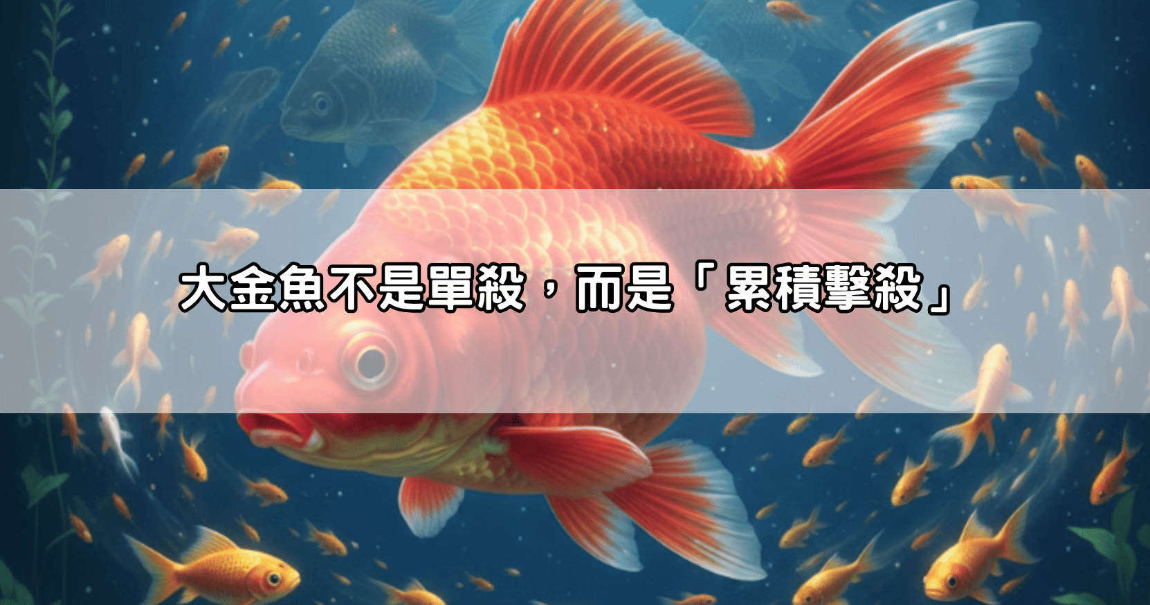 大金魚不是單殺，而是「累積擊殺」